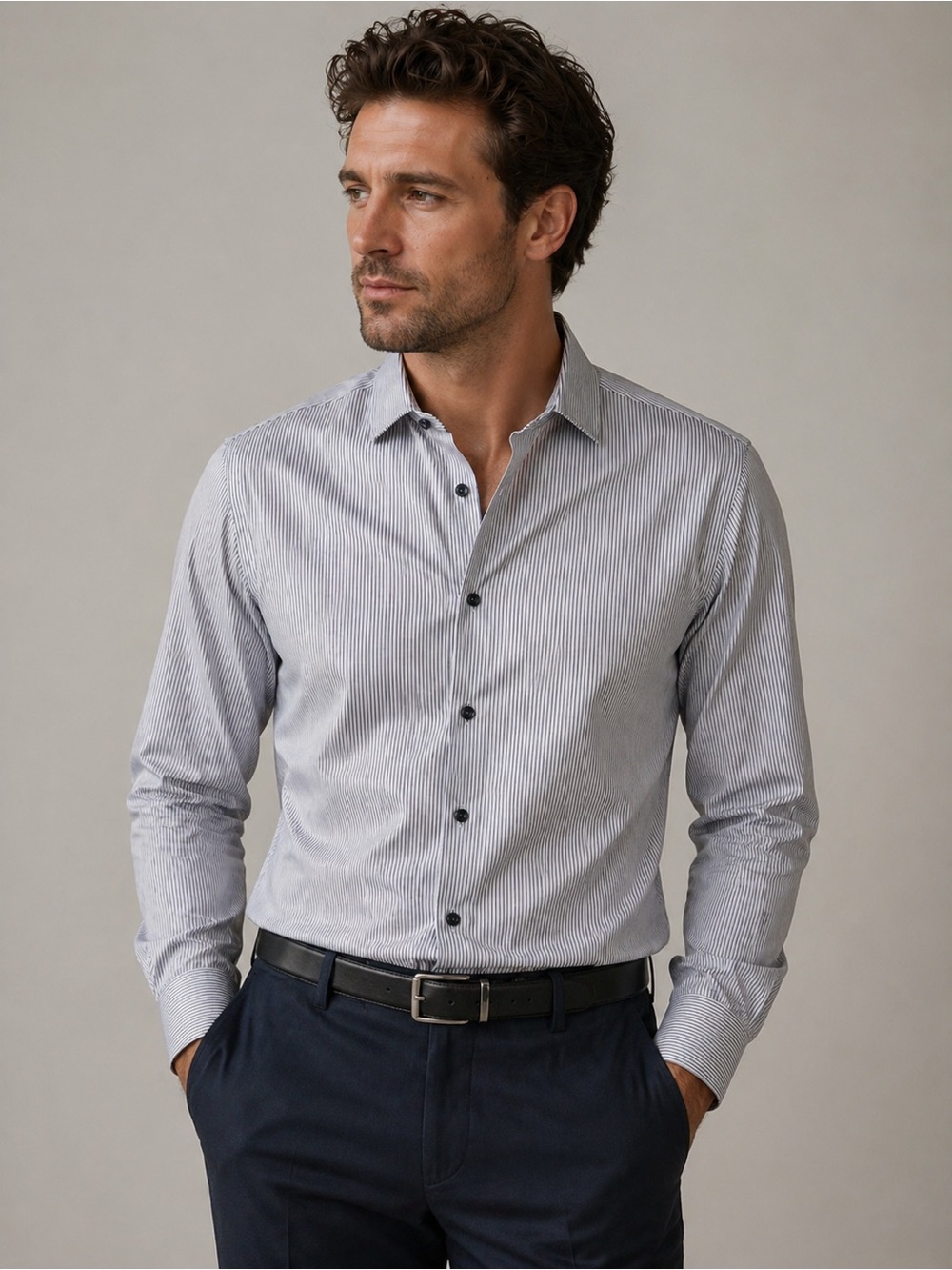 Burberry Micro-Striped Dress Shirt